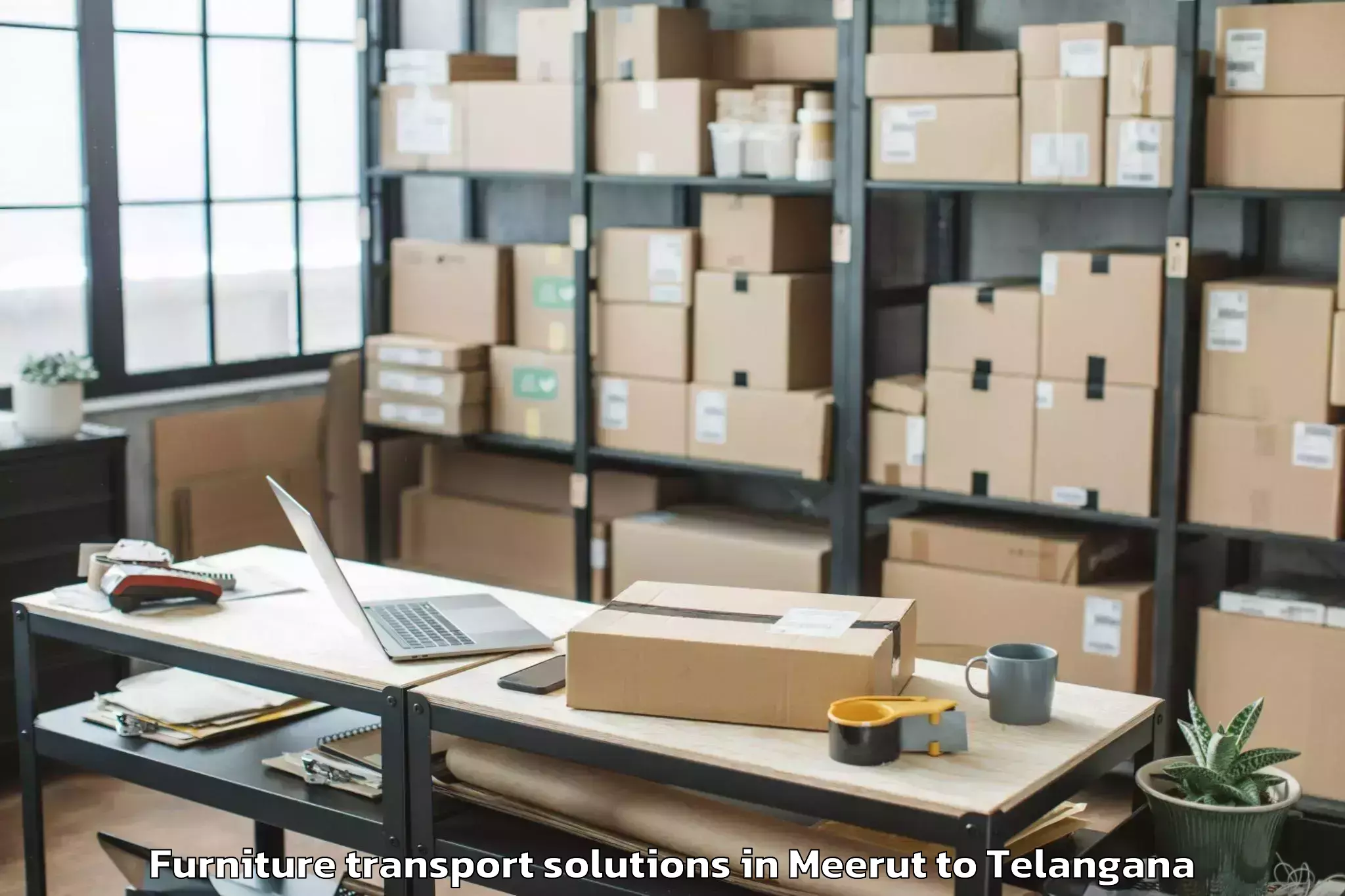 Book Your Meerut to Sathupally Furniture Transport Solutions Today